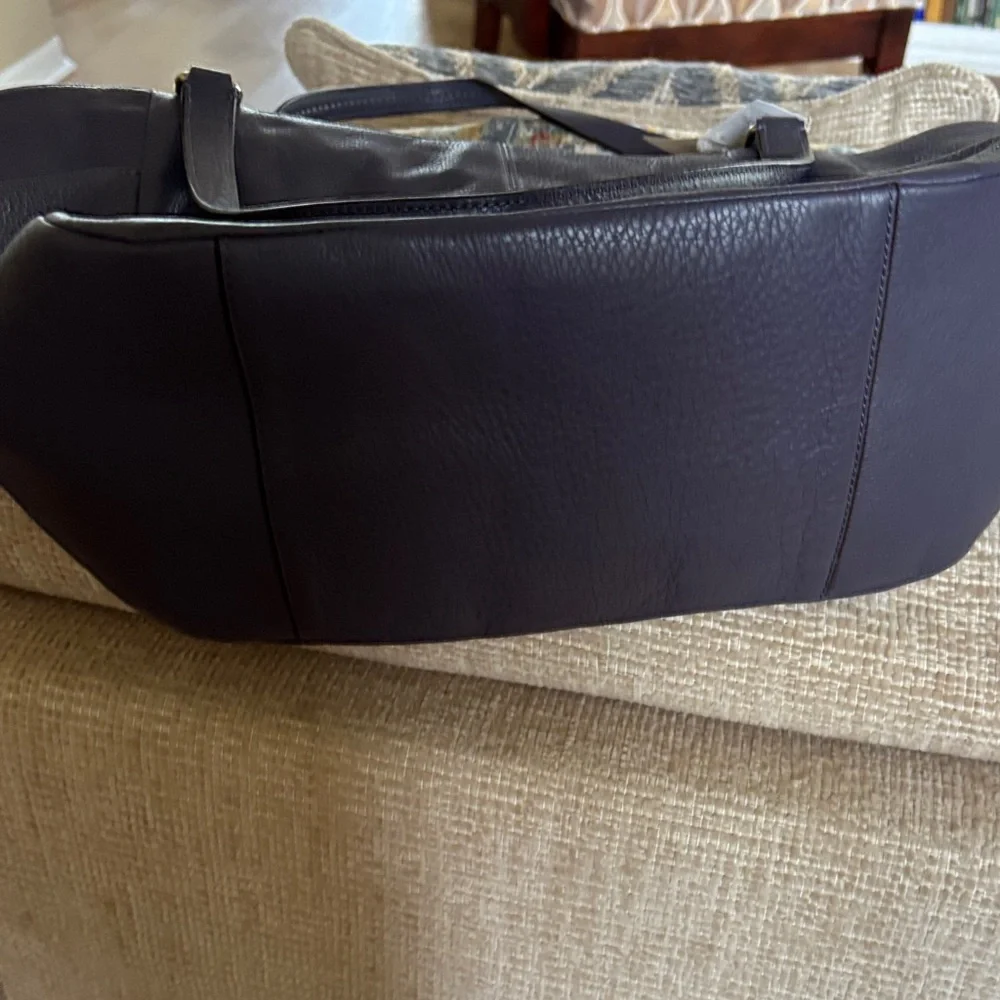 Coach Carrie Purple/Gray Leather Shoulder Bag. NWT - Picture 10 of 10